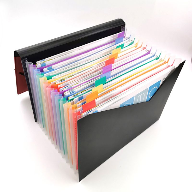 A4 Expanding Multi-layer File Folder Document Organizer 13 Pockets Accordion Bag R9CB