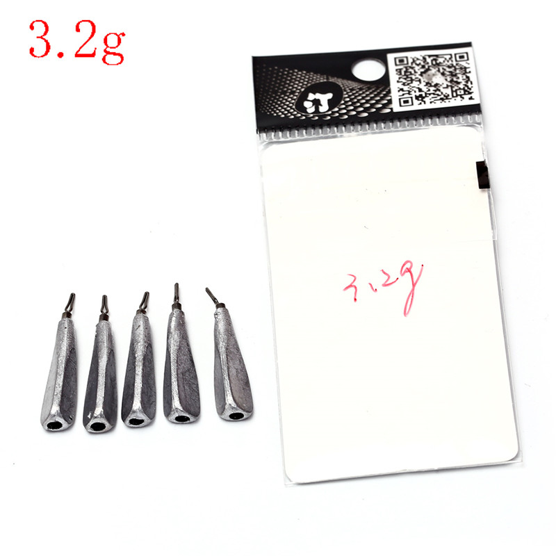 5pcs/lot Fishing Lead Sinker Weight Size 2.7g/3.2g Water Droplets Lead Weights Fishing Lead Sinkers Fishing Accessories: 3.2