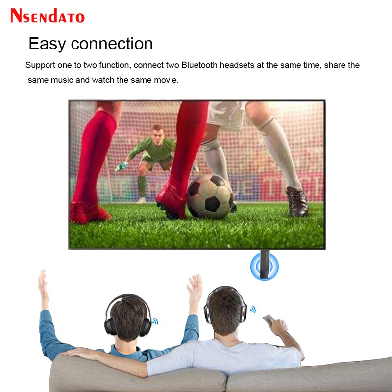 Transmisor V5.3 inalámbrico Compatible con Bluetooth, Adaptador de Audio con conector AUX de 3,5mm AptX LL, auriculares, altavoces, TV, PC y PS4