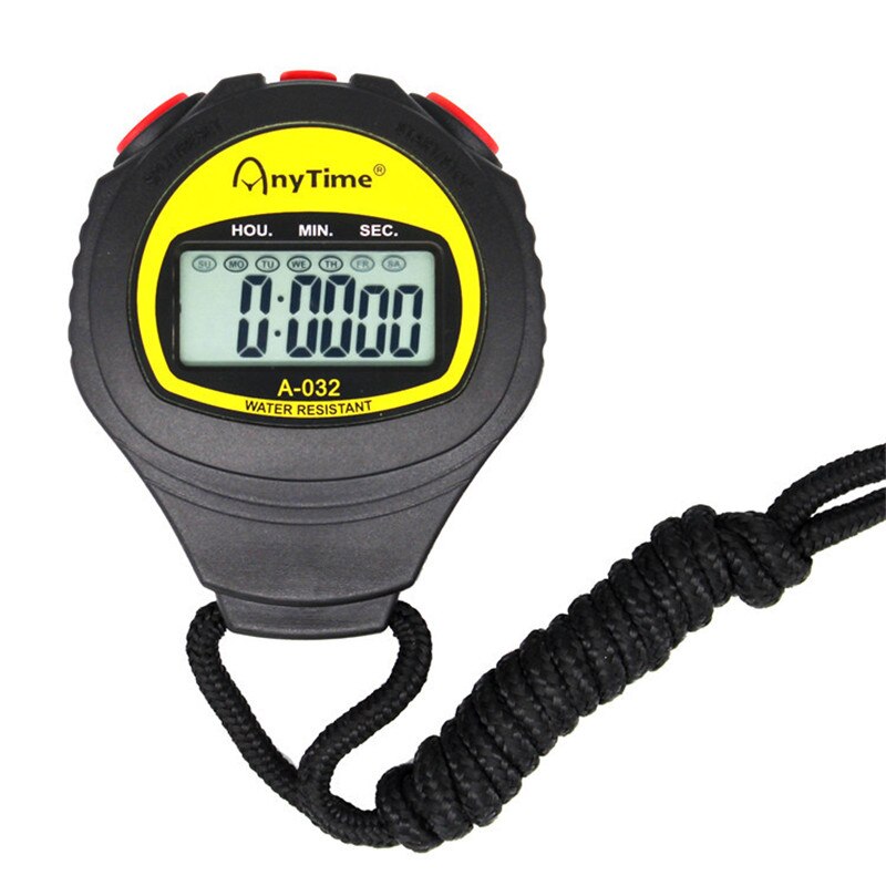 Multi-function Digital LCD Sports Stopwatch Electronic Stopwatch Chronograph Timer Counter Alarm Sports Watches Running Timer: Default Title