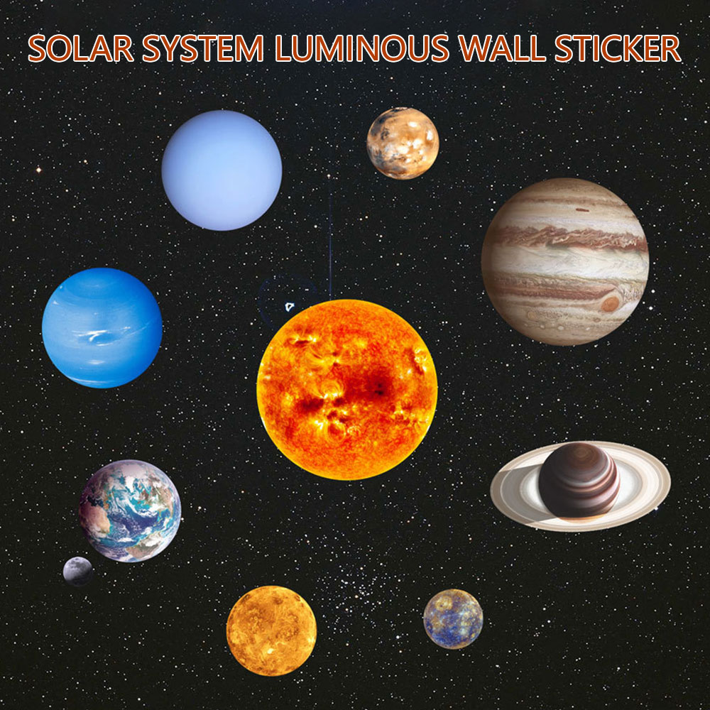 Solar System Planets Wall Stickers for Kids Room Living Room Home Decoration Wall Decal Home Decor Baby Nursery Wall Decoration