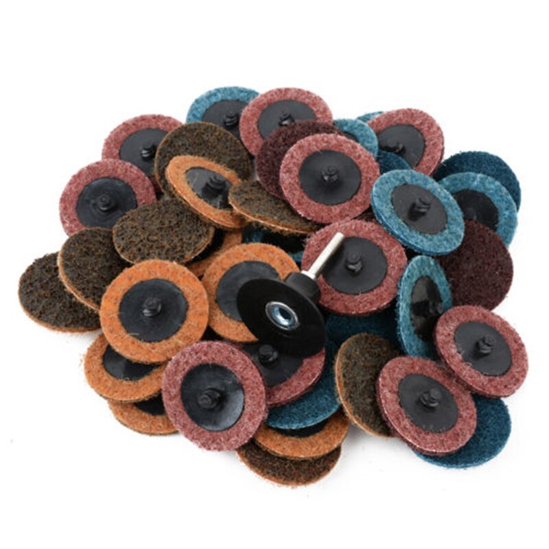 31pcs Grinding Sanding Head Abrasive Buffing Wheel 2 Inch Shank Cotton Thread Polishing Mini Brush For Dril Sander Polishing Pad