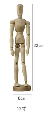 Pot de fleur plante verte | Marionnette Joint en bois, poupée modèle mannequin, dessin artistique, de décoration de bureau: 12