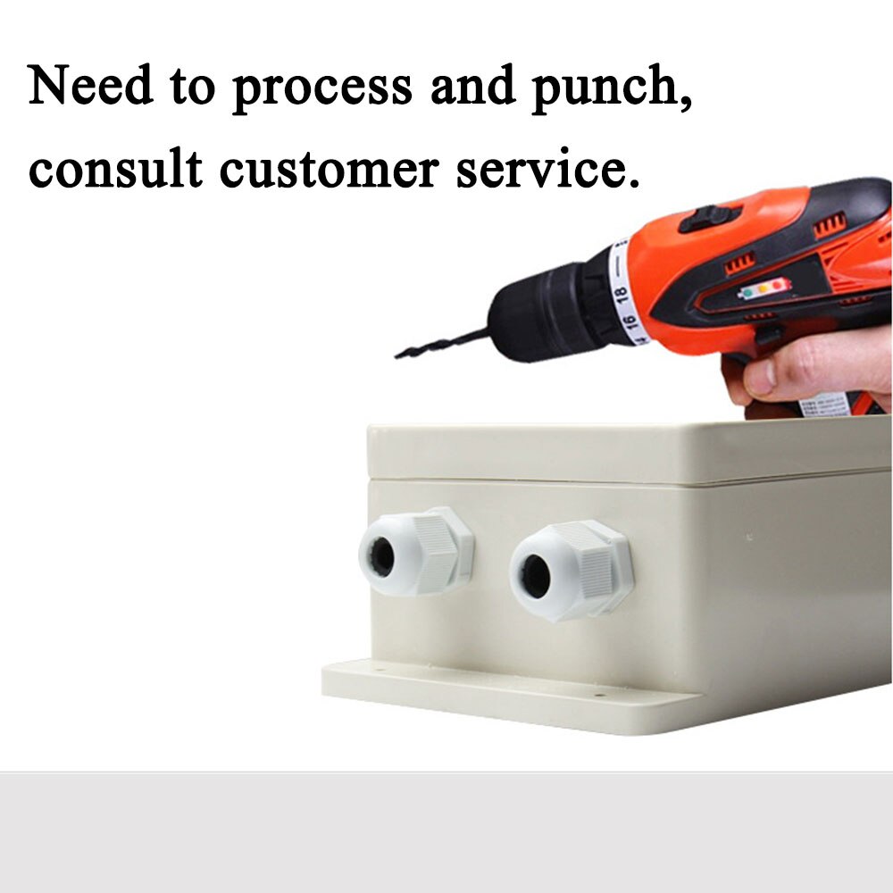 Plastic Dustproof Waterproof IP67 Junction Box Universal Electrical Project Enclosure Grey ABS Housing Box