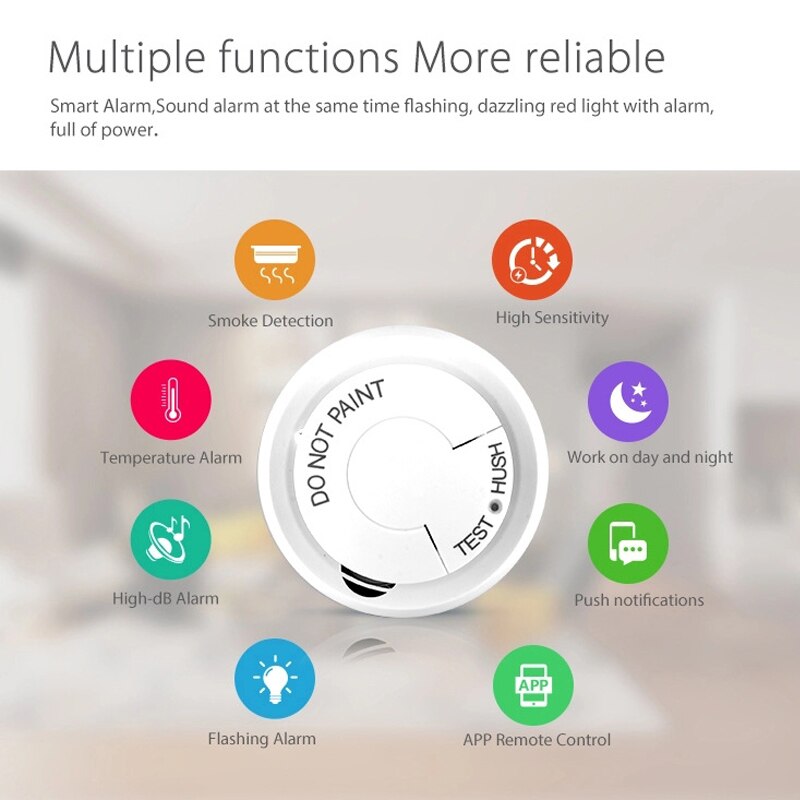 Smart Brandalarm Rookmelder Tuya Smart Home Tuya Wifi Rookmelder Networking Alarm Smart Home Security