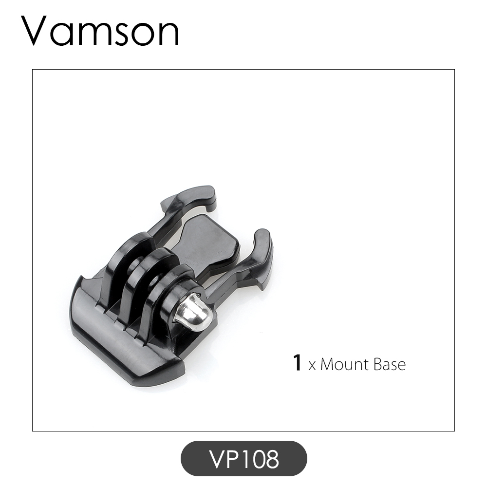 Vamson pour GoPro accessoires fixation casque Base adaptateur boucle avec longue vis pour Gopro Hero 8 7 6 5 4 3 pour Xiaomi pour Yi VP108: VP108