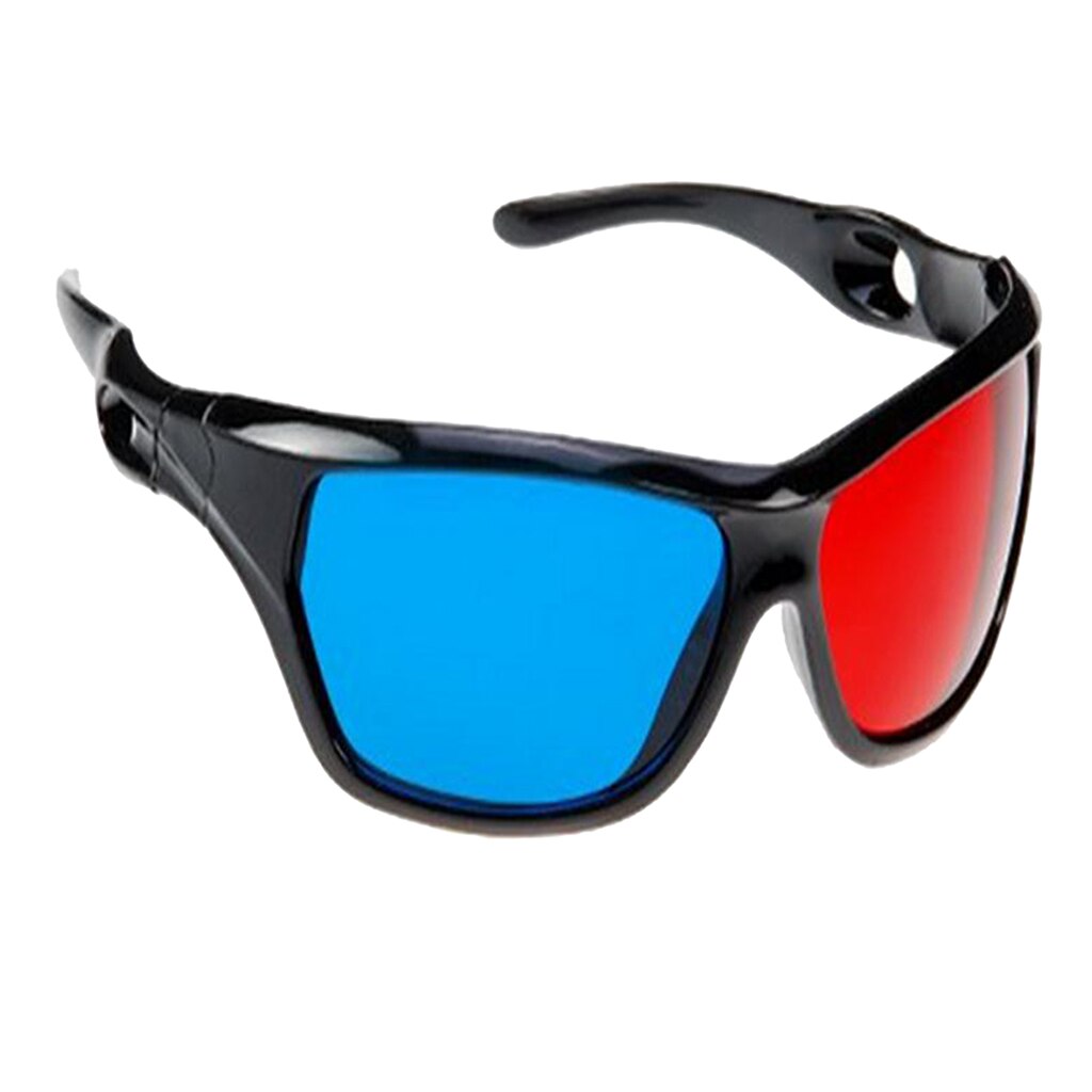 Zwart Frame Rood Blauw 3D Bril Voor Dimensional Anaglyph Movie Game Rood-Blauw