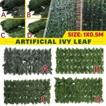 1x0.5M Outdoor Artificial Faux Ivy Leaf Privacy Fence Screen Hedge Garland Plants Decor Panels Garden Arch Wall Jungle