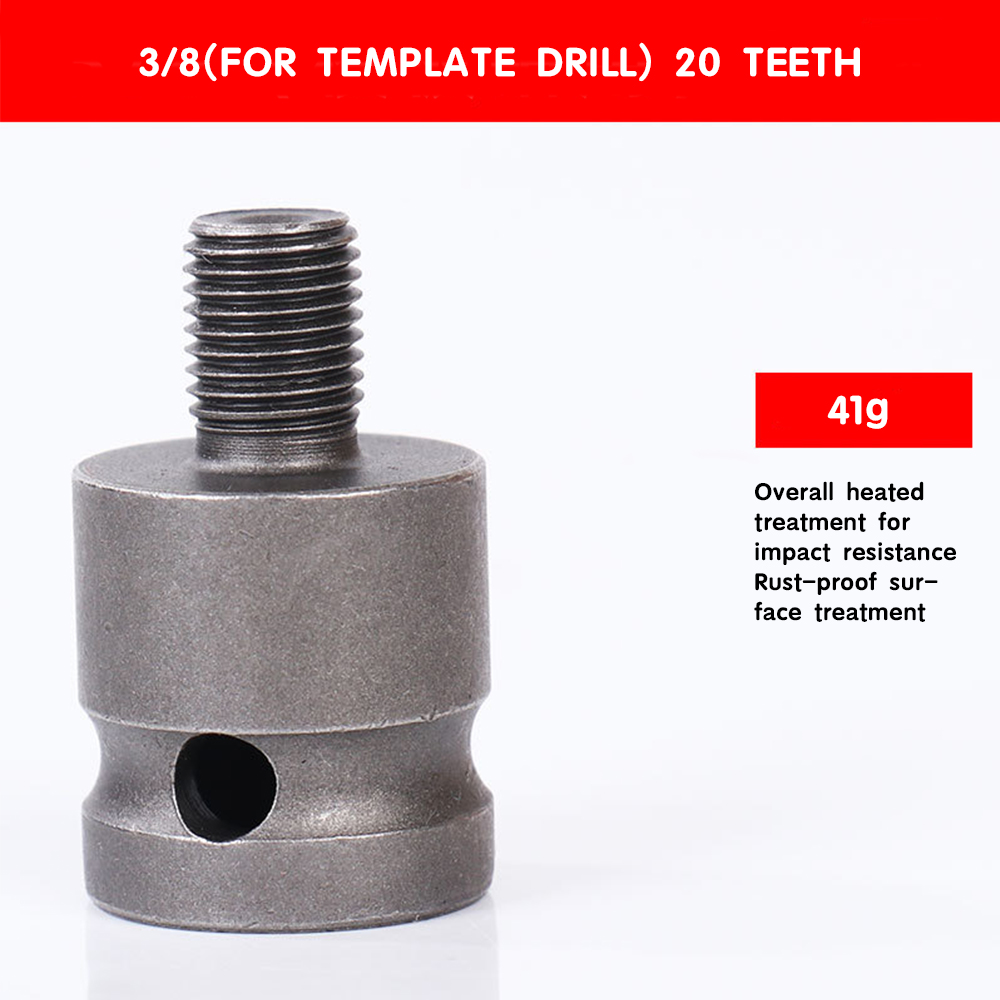 Adaptateur de mandrin de perceuse pour clés à chocs abrasives, mandrin de perceuse électrique, convertisseur d'adaptateur de mandrin de perceuse en acier allié, 1/2 en effet, 3/8 po: jaune clair