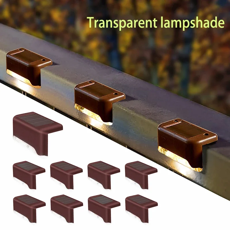 Lampy solarne LED Ogród na zewnątrz Balkon Klatka schodowa Ogrodzenie Balustrada Światła Dziedziniec Wodoodporne słoneczne zewnętrzne dekoracyjne kinkiety: RGB