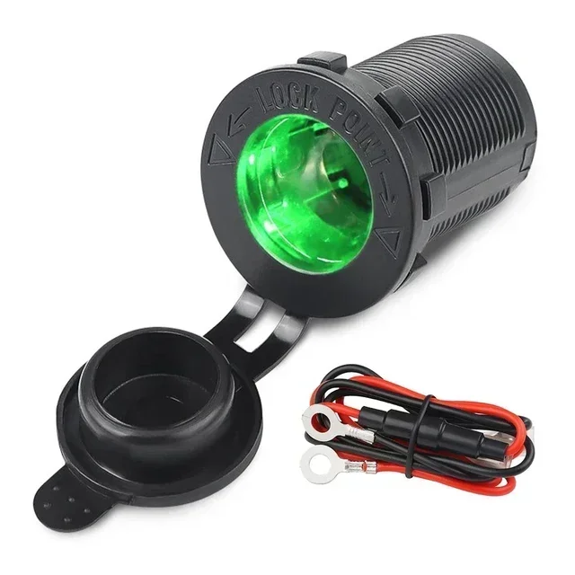 Enchufe para encendedor de cigarrillos de coche, enchufe adaptador de 12V-24V, enchufe múltiple para motocicletas, barco marino, motocicleta, camión, RV, ATV: Rosa