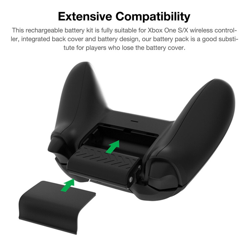 Game Controller Charging Kit Accessories for XBOX ONE S/X 1200mah Battery Charging Indicator Light Game Controller Charging Kit