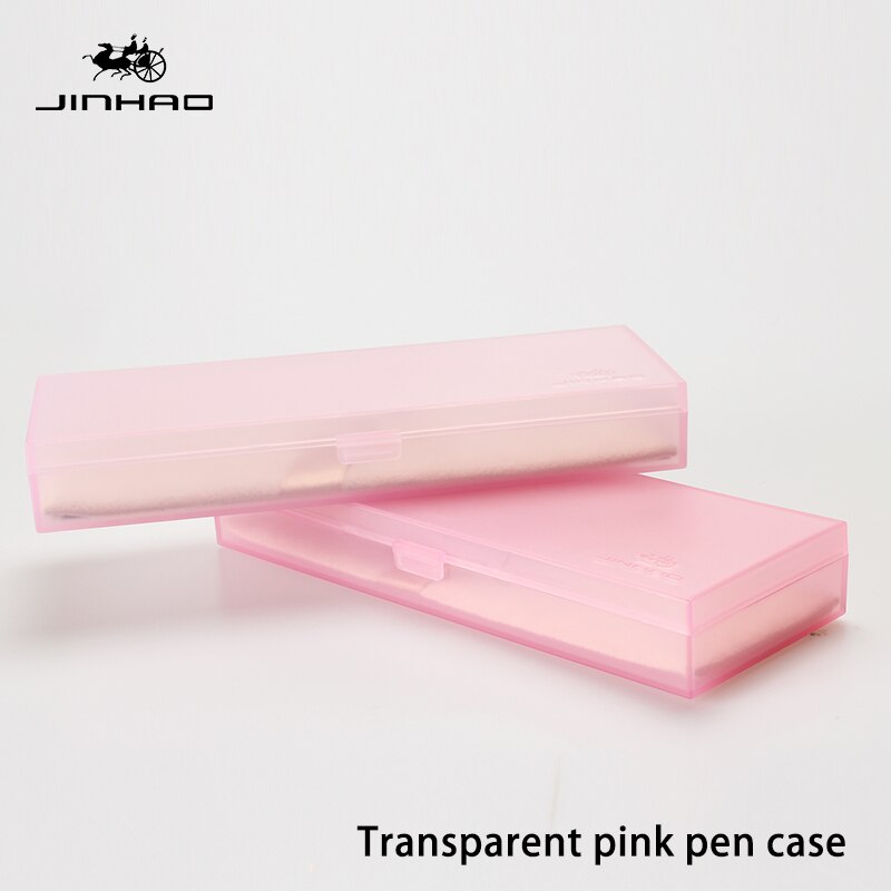 Jinhao Matte Doorschijnende Pen Case Eenvoudige Multifunctionele Opslag Potlood-Box 8 Kleuren Voor Kiezen Briefpapier Schoolbenodigdheden: Transparent pink