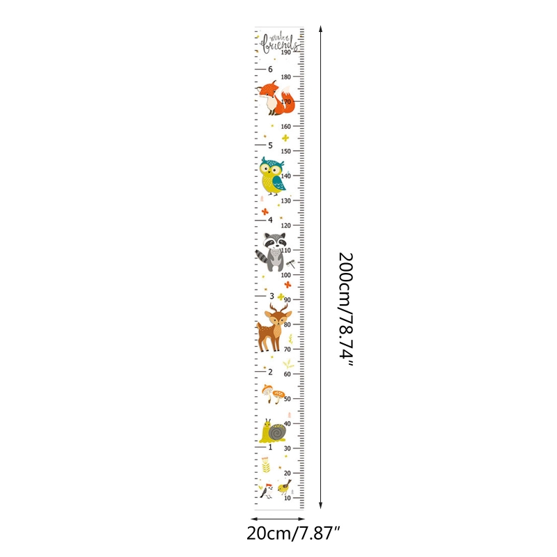 Kids Meter Wall Chart Hanging Height Growth Measuring Ruler Baby Nursery Decor QX2E