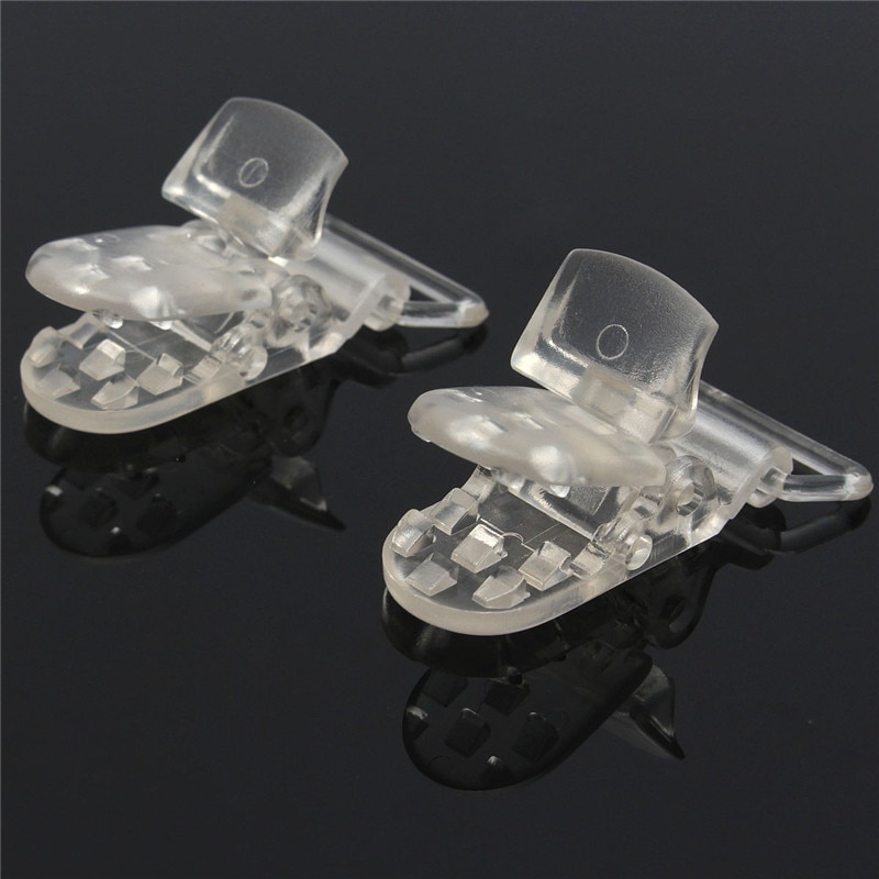 10 stks/set Transparant Clear T-Vormige Plastic Dummy Badge Clips Jarretelle Fopspeen Fopspeen Houders Office Bindtoebehoren Kit