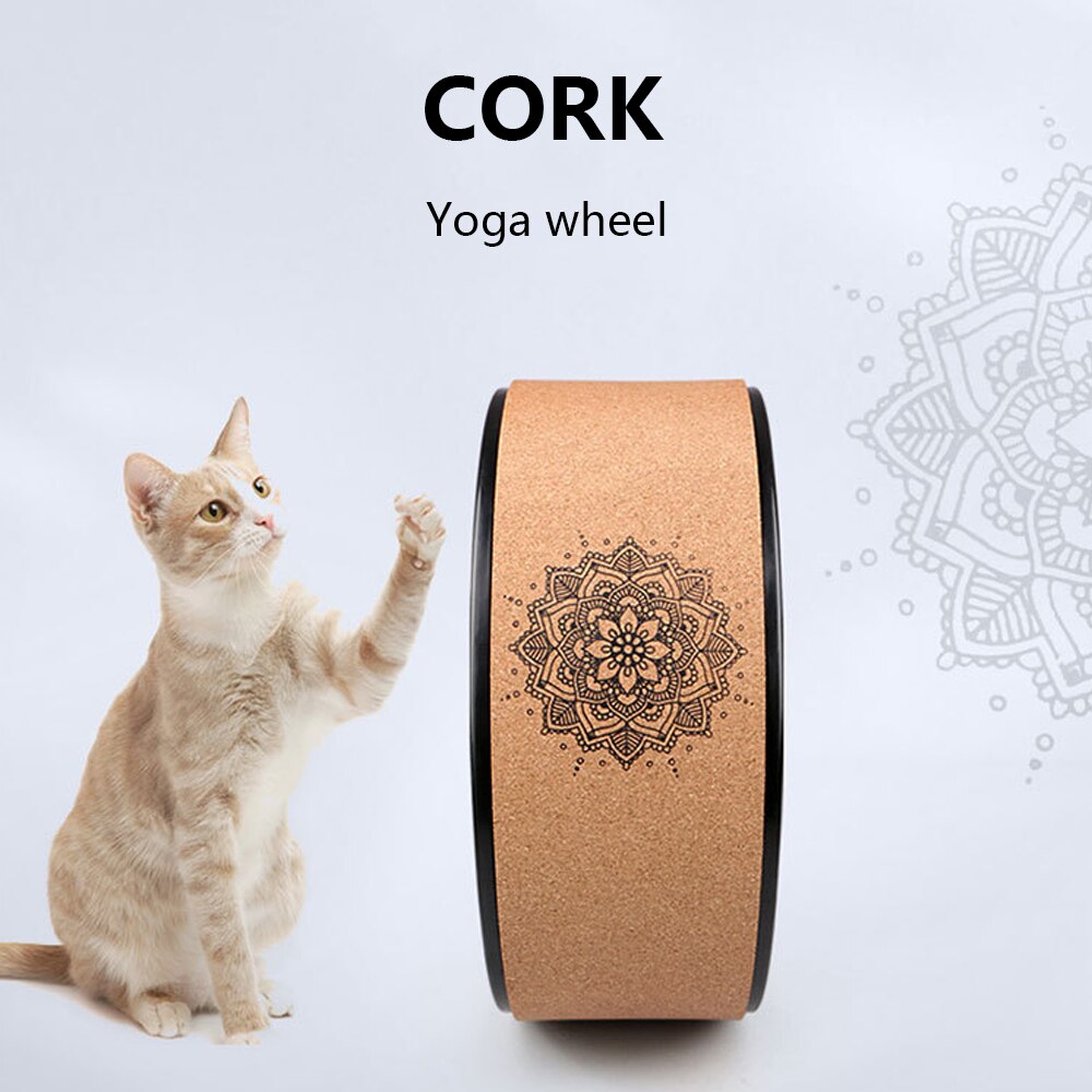 Holz Yoga Rad Pilates mit Buddha Lotus Professionelle TPE Yoga Kreise Fitnessstudio trainieren Zurück Ausbildung Werkzeug Für Bodybuilding Fitness
