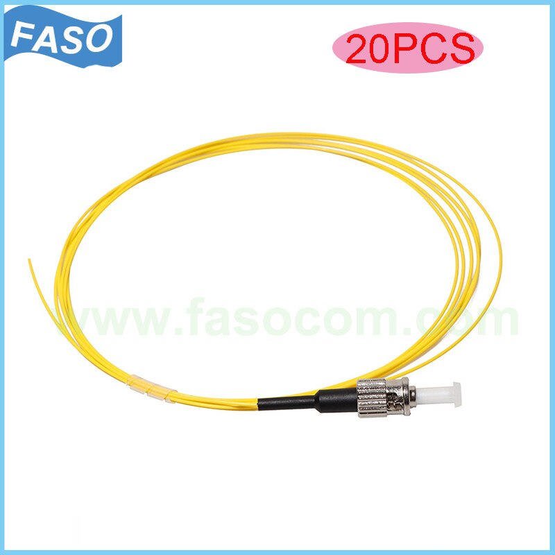 20PCS 1/1.5/2 Meter ST UPC Optical Fiber Cable Pigtail SX Core 9/125 SM Fiber Optic Pigtail 0.9mm LSZH Yellow