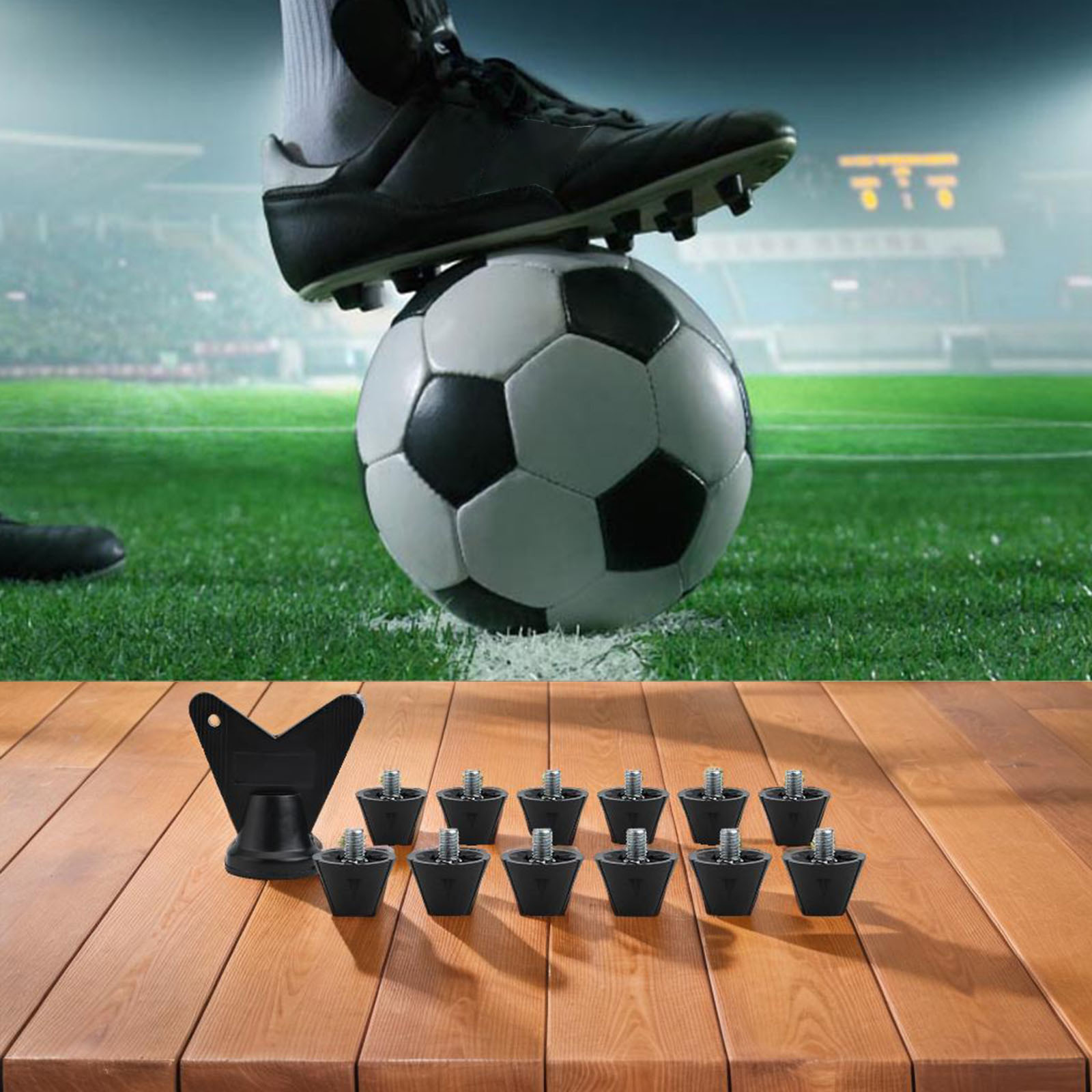 12 Uds. Clavos para zapatos de fútbol, tacos para botas de fútbol, suelo firme, tornillo de roscado M5 estable, 7/10/13/16mm, perno de repuesto antideslizante