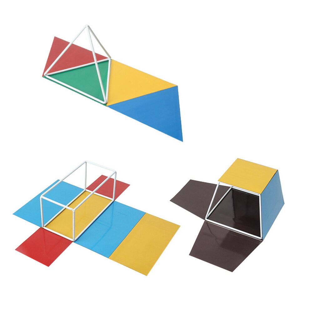 Magnetic Deployable Geometric Solid shapeCube Prism 3D Planar learning Comparison Math Toys for kids
