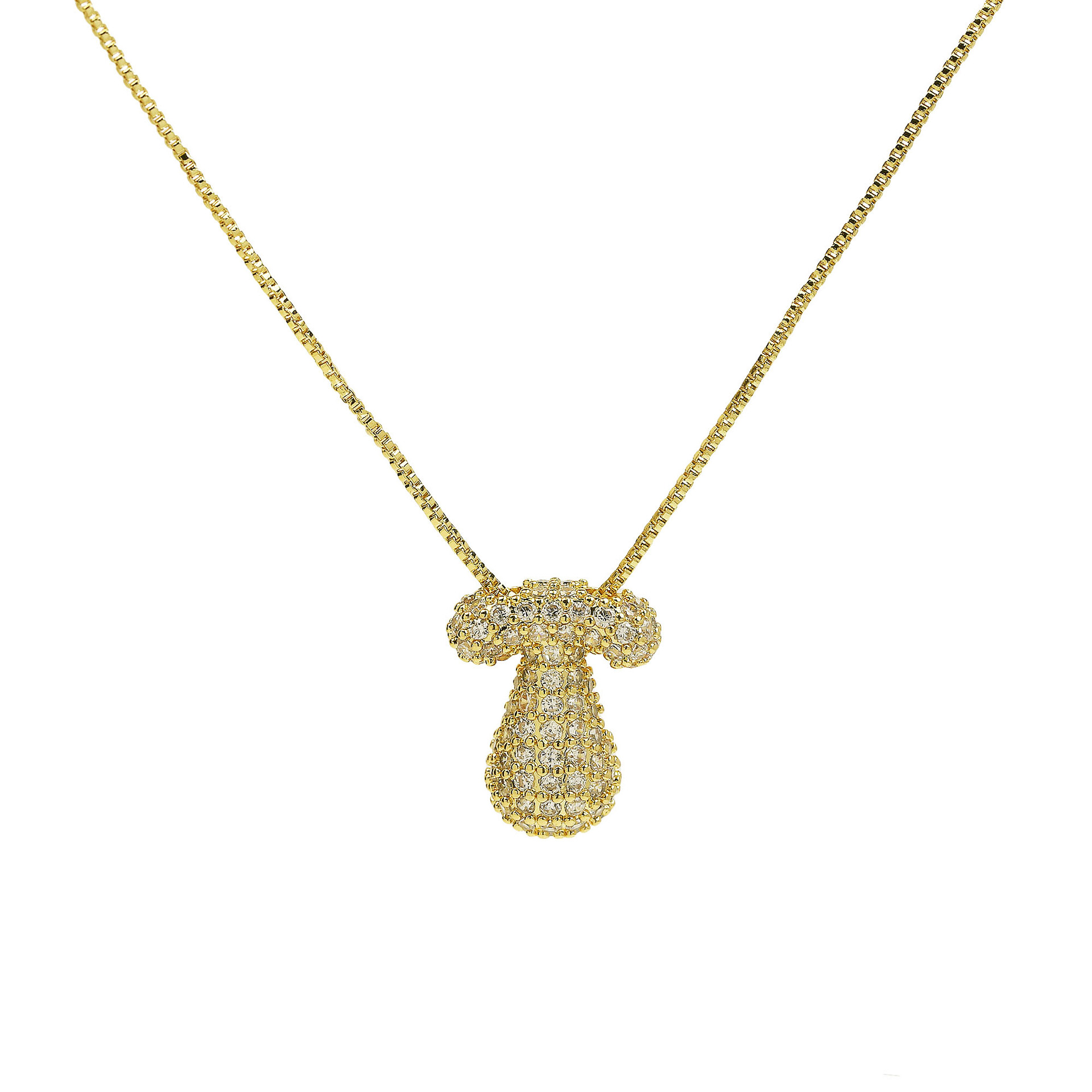 Vergulde ballonhanger met 26 letters van het alfabet, koperen zirkonia bubbelhanger met initialen voor vrouwen, persoonlijkheidsketting sieraden: Blauw verzinkt