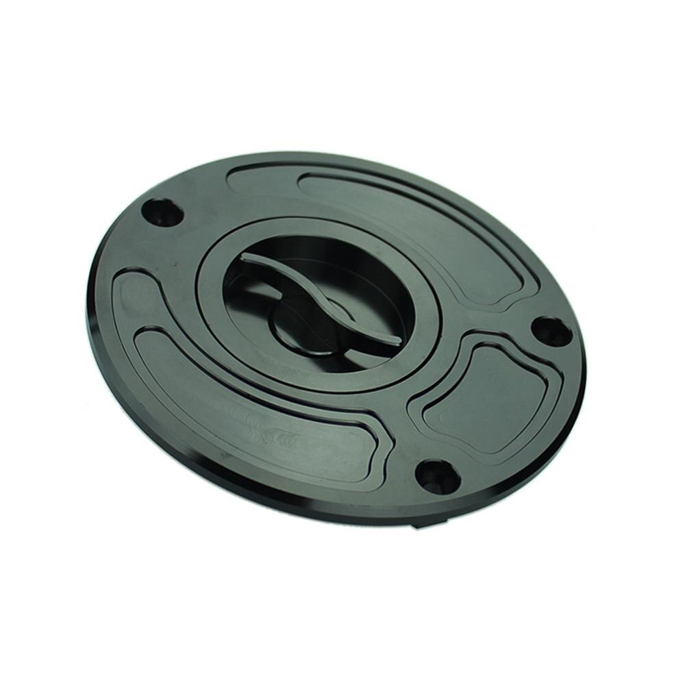 FXCNC 112mm Aluminum Motorcycle Fuel Tank Gas Cap Cover Keyless For Kawasaki ZRX 1200 Z750 Z1000 ZX 9R 9RF 6R 10R ZX10R ZX9R: black