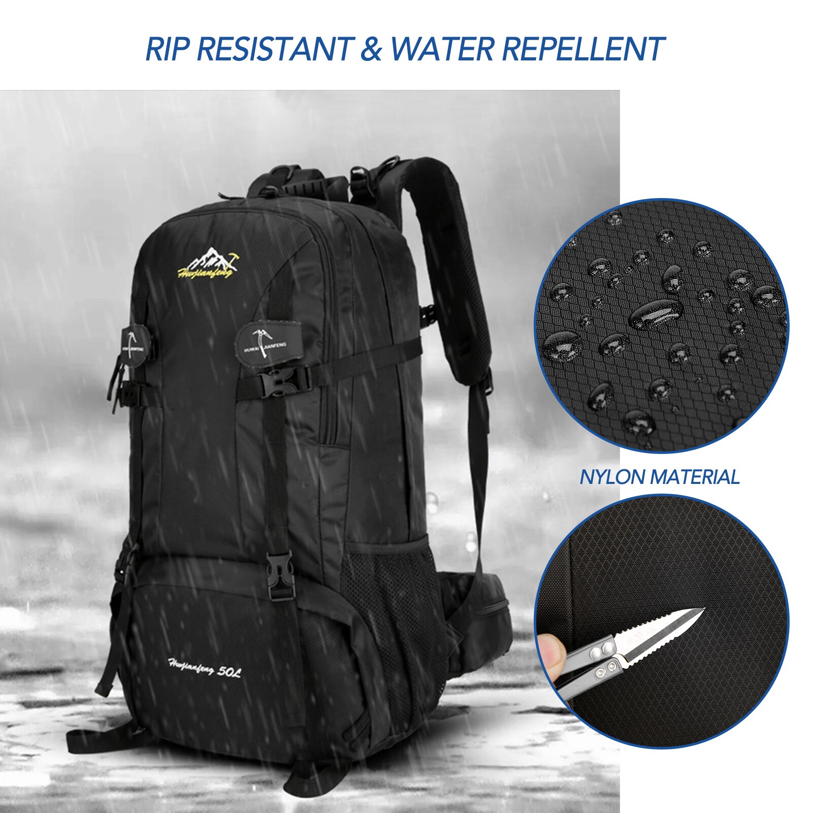 50L Trekking Backpack Hiking Backpack for Mountaineering Travelling Camping