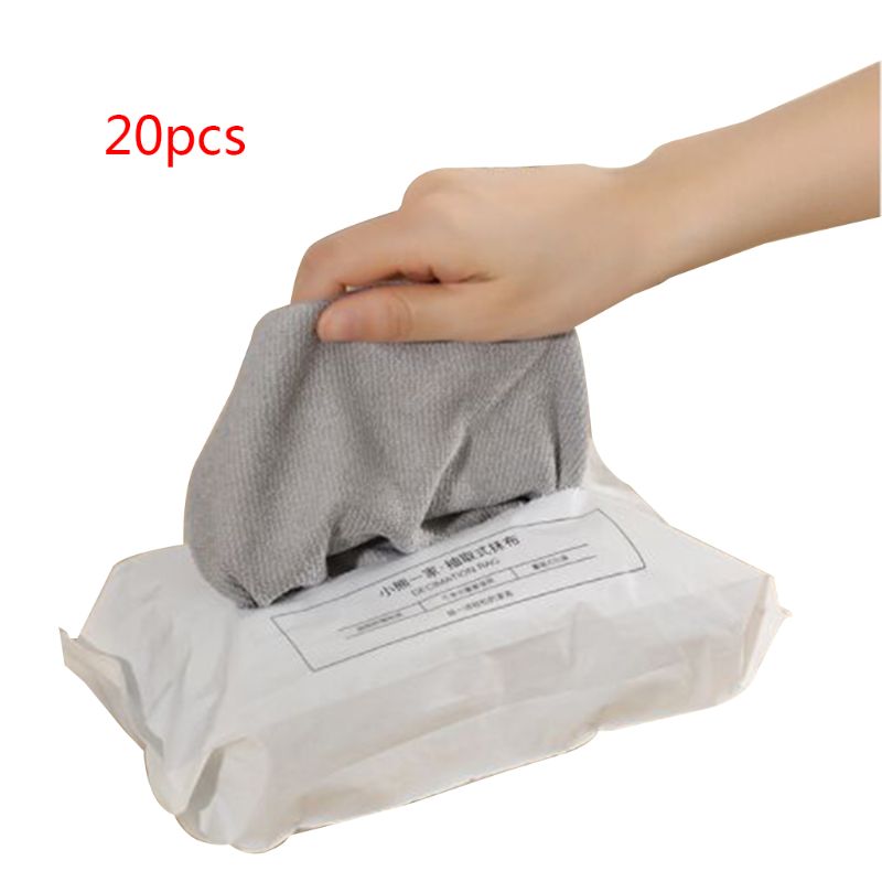 20pcs Disposable Microfiber Cloth Towels Reusable Antibacterial Table Rags Dishcloth Wipe Cleaning Napkins: 2