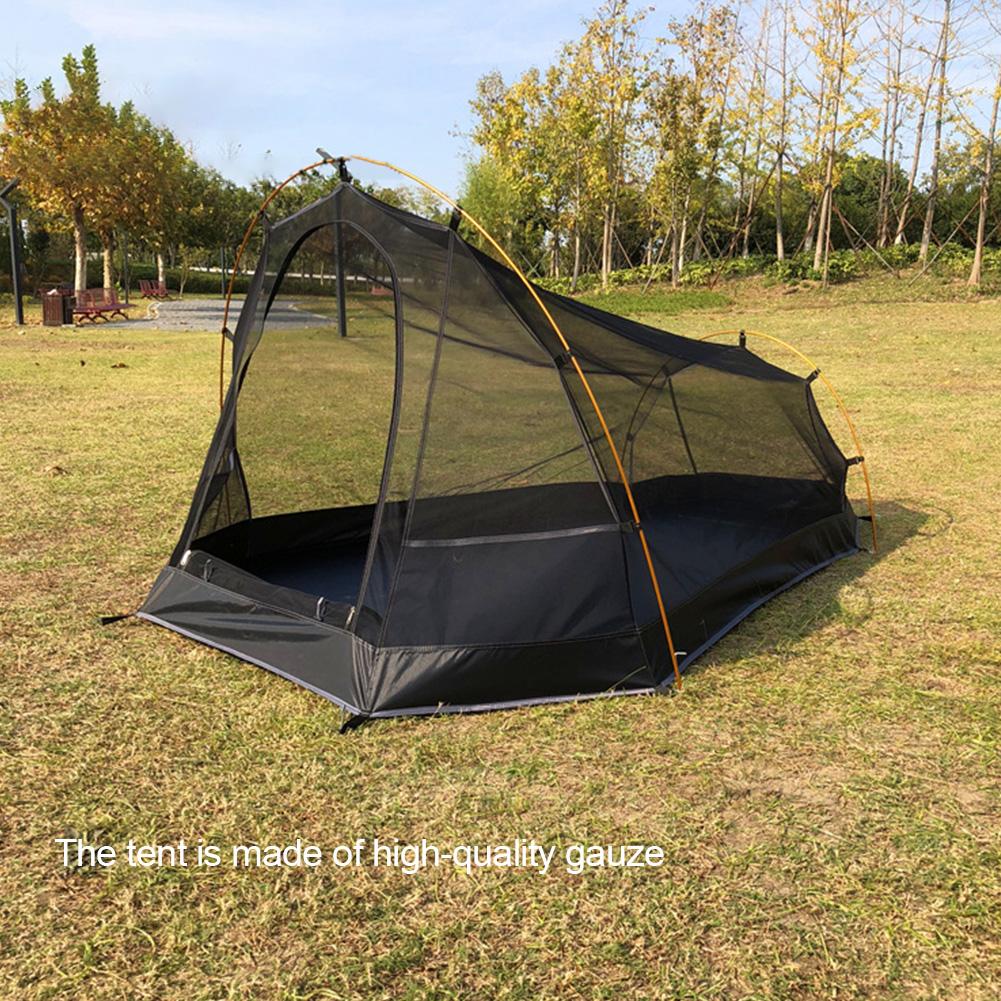 Myggnät tält full gasväv utomhus anti-myggtält ultralätt aluminiumspö bergsklättring campingtillbehör
