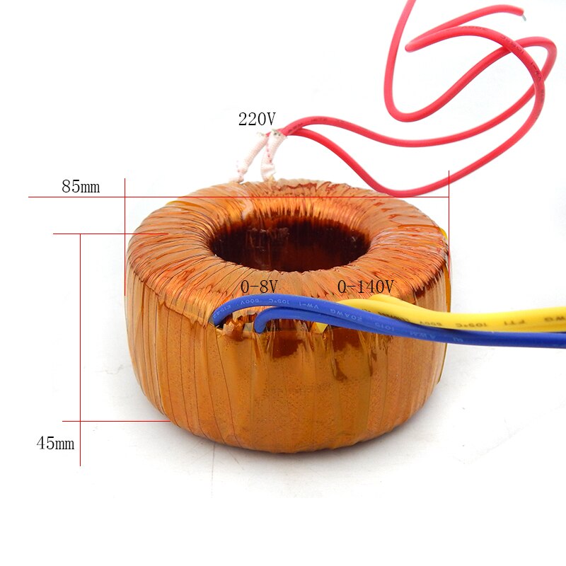 50W Kreisförmigen Kern transformator Für HiFi Audio- Verstärker Energie transformator mit Reinem kupfer emailliert drähte 140 ~ 0V 8 ~ 0V