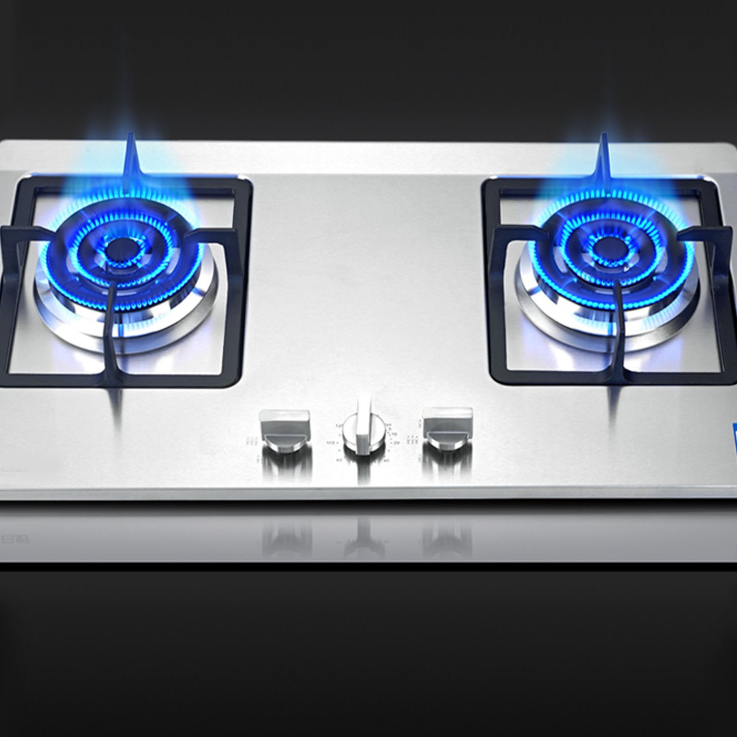 EAS-Brushed Metal Gas Stove Knobs Cooker Control Switch Range Oven Knobs Cooktop Burner Knob Gas Hob Switch Kitchen Replacemen