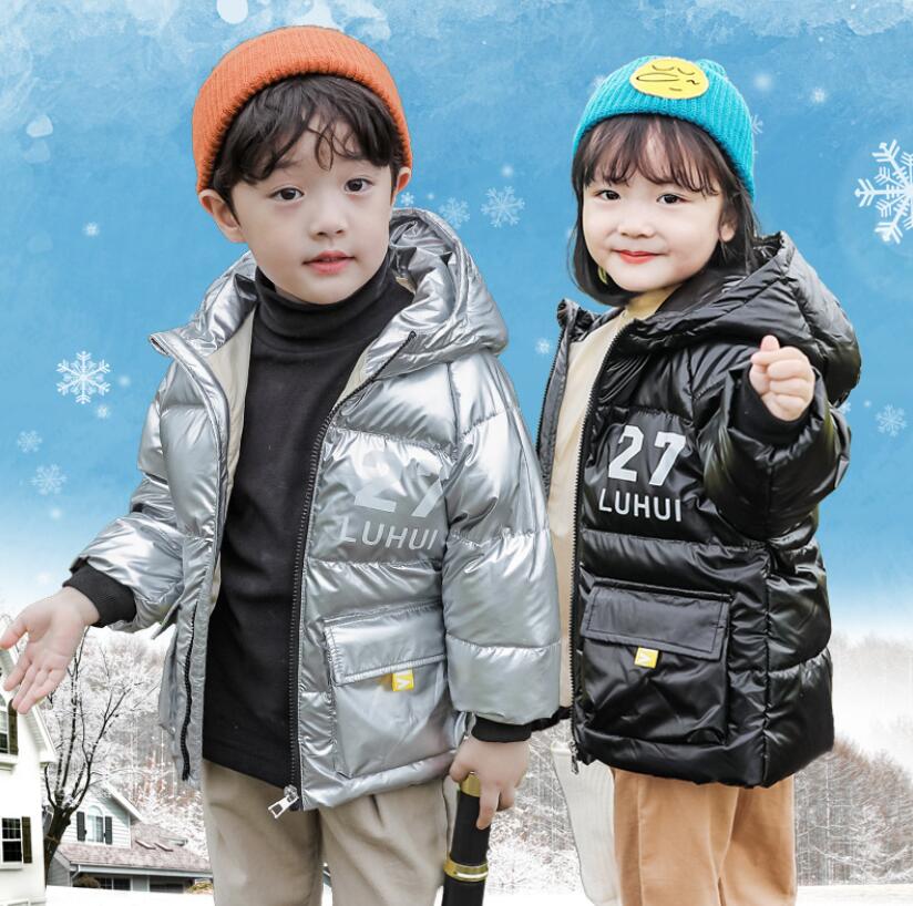 verdicken Warme Weiße Ente Unten Winter Helle Oberfläche freundlicher SnowCoat Schwergewicht Outfits Baby Jungen Mädchen Jacken Outwear