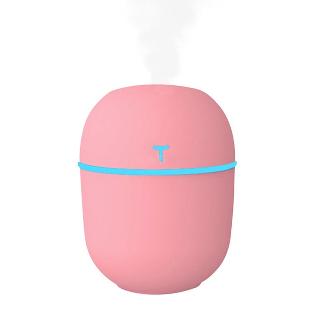 Ultrasone Mini Luchtbevochtiger 220Ml Aroma Essentiële Olie Diffuser Super Quiet Usb Fogger Mist Maker Voor Thuis Auto: Roze