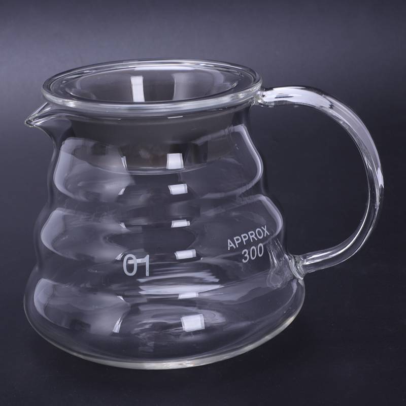 V60 Pour Over Glass Range Coffee Server Carafe Drip Coffee Pot Coffee Kettle Brewer Barista Percolator Clear