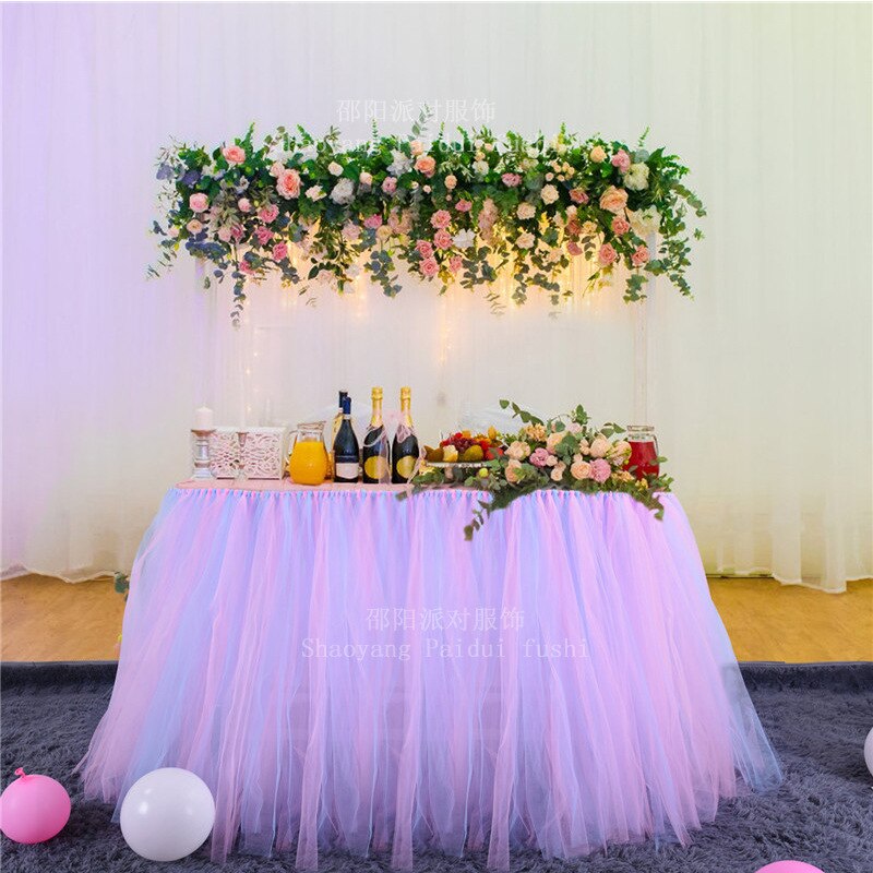 Mesh Fluffy Tutu Table Skirt Birthday Party Family Activities Table Skirt Dessert Table Party Wedding Decor Home Textile
