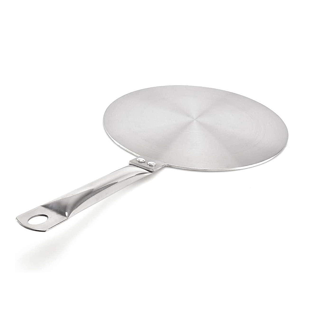 Stainless Steel Induction Hob Adapter Plate Heat Diffuser Converter w/ Handle Cooker Household for Gas Burners Induction Stove