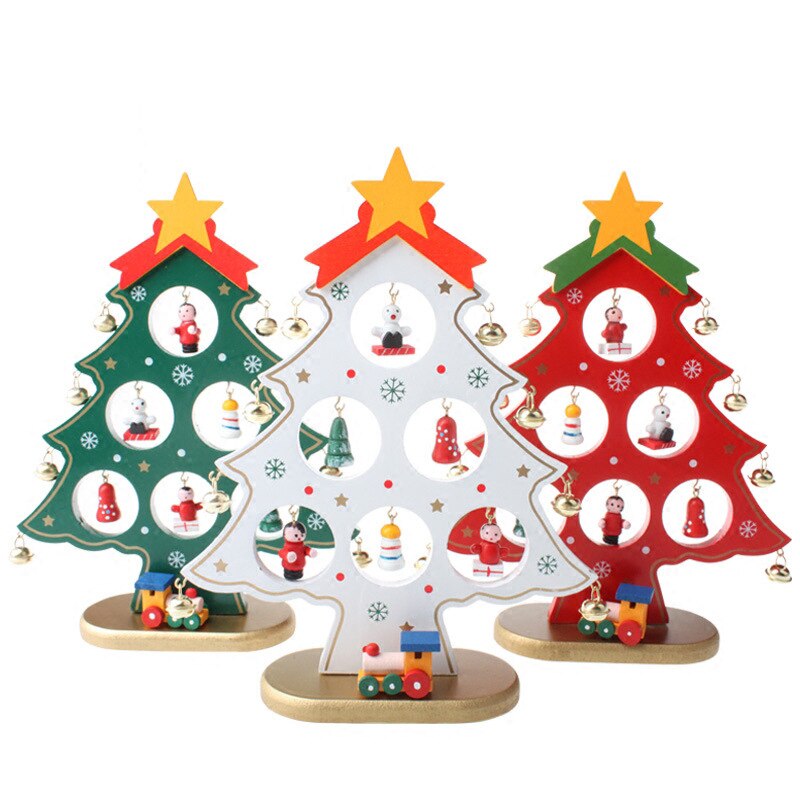 Neue DIY Weihnachten Hängen Ornament für Kinder Startseite Xmas Tisch Dekoration Weihnachten Ornament Holz Spielzeug Weihnachten Baum
