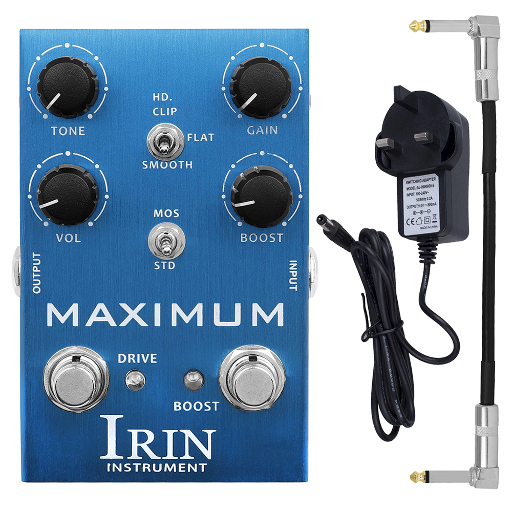 IRIN AN-41 Electric Guitar Effects Pedal MAXIMUM Overdrive Pedal Wild Overdrive Distortion Effect Effector Guitar Accessory: light yellow