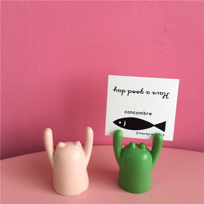 Photo de cochon Panda en forme de grenouille, joli accessoire de décoration, porte-Photo, bureau, école et maison, porte-cartes à clips