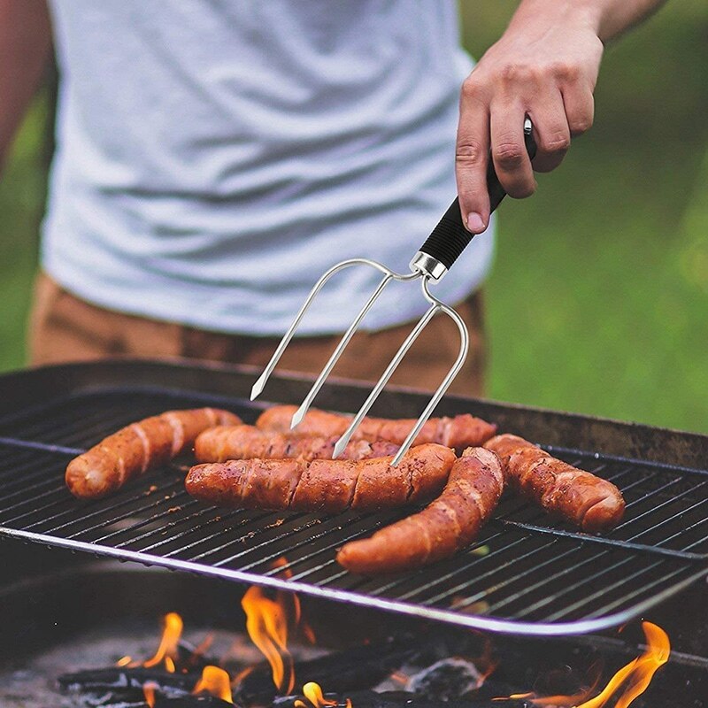 4 Pcs Turkije Vork, Vlees Klauwen, Duurzame Roestvrijstalen Gevogelte Kip Vork, ultra-Scherpe Oven Vork Handvat Vlees Barbecue