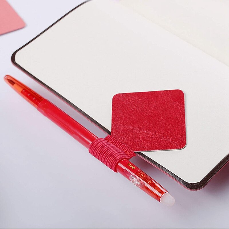 12Pcs Pen Loop Holder Self-Adhesive Pen Holder Pencil Elastic Loop Elastic Band Pen Loop Durable Leather Pen Loop Clip