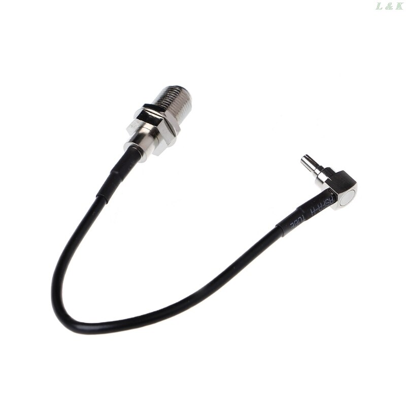 F fêmea para crc9 conector de ângulo reto rg175 cabo rabo de porco 15cm 6 &quot;adaptador