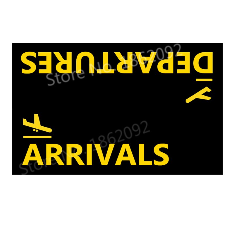 moderne drôle arrivées départs porte bienvenue tapis entrée nouveauté Geek aéroport signe maison tapis pour cuisine salle de bains bureau: F / 45x75cm