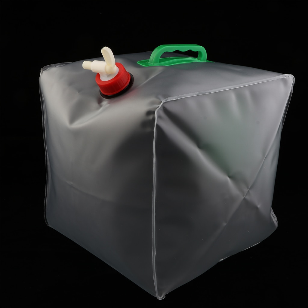 Wateropslagcontainers opvouwbaar bpa-vrij, opvouwbaar kamperen backpacken waterdraagfles tas kan  - 20 l