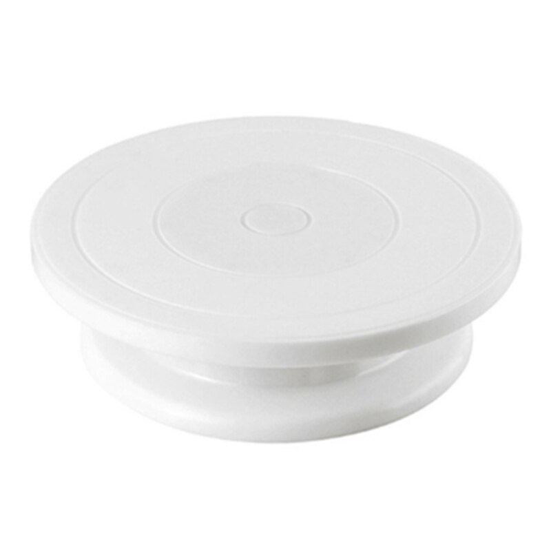 Bandeja giratoria para tortas, herramientas de decoración de pasteles, suministros de mesa rotativa, accesorios para repostería: white