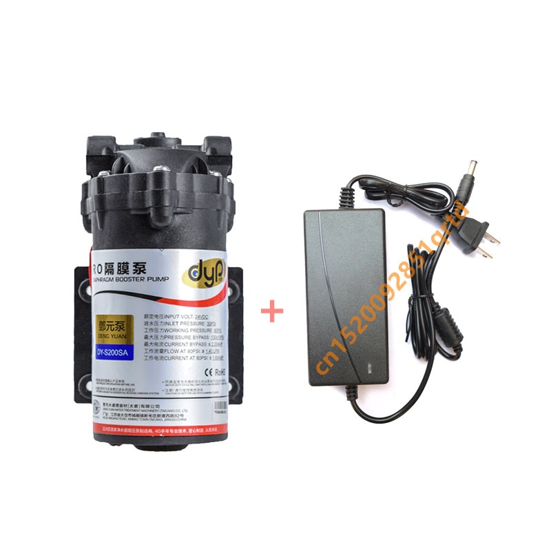 200 Gpd Membraan Booster Pomp 24V Hogedrukpomp Power Adapter Waterzuiveraar Onderdelen Water Omgekeerde Osmose Systeem Aquarium