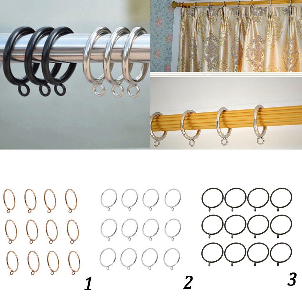 12 st rostsäker metall gardin draper stång ring ögle ring för 55mm diameter stolpar