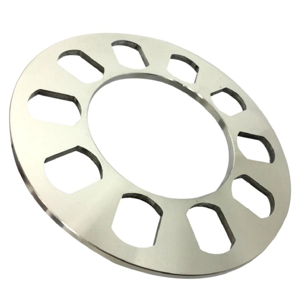 1 Pair 5mm 5 Lug Universal Wheel Spacers 5x114.3 5x120 5x120.7 5x127 Silver