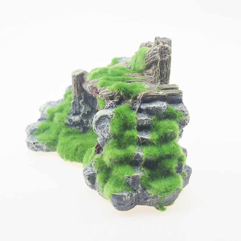 1PC Aquarium Resin Bridge Fish Play Cave Ornaments Aquarium Decoration Turtle Tank Landscape Rockery Crafts Pet Supplies