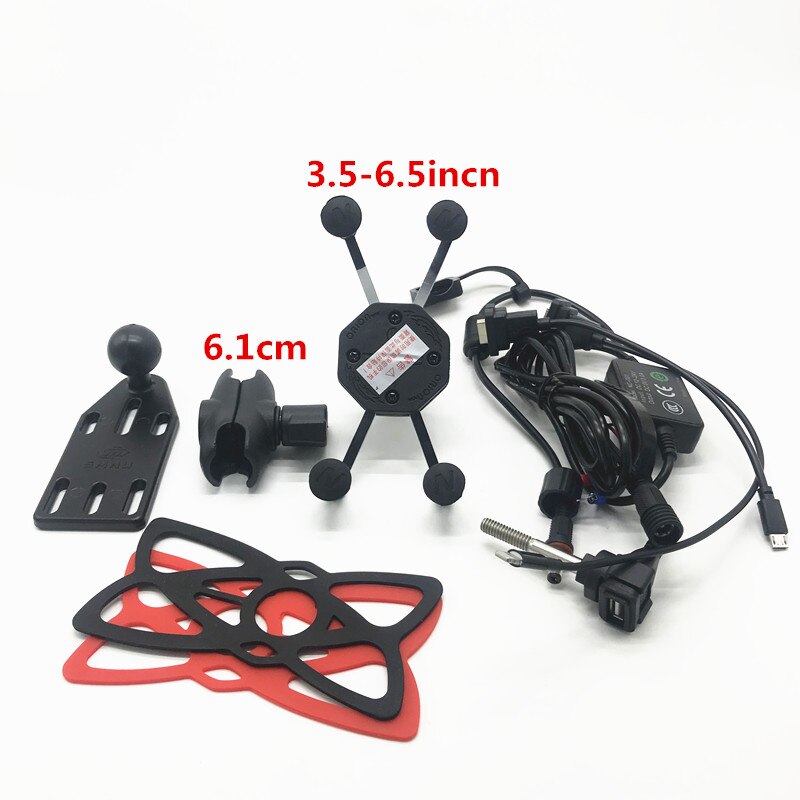 For Suzuki Burgman 125 400 650 SKY WAVE 650 AN400 GPS Navigation Frame Mobile Phone Navigation Bracket Motorcycle Accessories: C Charging