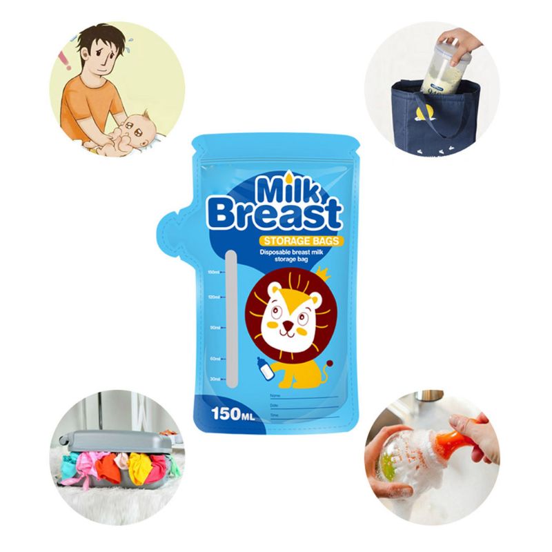 30 pièces bébé aliments stockage lait maternel sacs de stockage pour stocker le lait sac 150ml PBA gratuit sûr lait maternel sacs de stockage